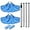 Blue, variant on Matthew Microfiber Cloth Mop Compatible with Ceda Microfiber Cloth Mop Refill Commercial Mop Replacement 54" Stainless Steel Handle with 2 Wet Mop Heads w/1 Handle Incl.2Pcs Microfiber Cloth-Blue