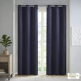 thumbnail image 2 of SUNSMART Modern Polyester Solid Thermal Panel Pair with Navy Finish SS40-0158, 2 of 5