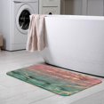 thumbnail image 6 of Sliced Rose Gold Metallic Foil Overlaid Bath Rugs 16x24 Inch Non Slip Bath Mat Quick Dry Absorbent Thin Bath Rug Fit Under Door Washable Bath Floor Rugs for Bathroom Bathtub Sink,Multi 2, 6 of 6