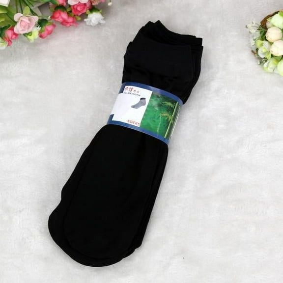 hcuribad Socks for Women, Ultra-thin Elastic Short Fiber Stockings Men 10 Silky Pairs Silk Socks Socks, Fuzzy Socks, Girls Socks Black One Size