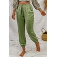 thumbnail image 3 of ABPHQTO Joggers casuales con bolsillo con cordón verde de mujer, 3 of 5