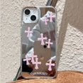 thumbnail image 1 of Luxury Pink Jesus Christ Cross Mirror Face Phone Case For iPhone 15 14 13 12 11 Pro Max Hard Acrylic Makeup Mirror iPhone Cases For iPhone 15 Pro Pink Cross|https://ae01.alicdn.com/kf/Sda7761e487a447, 1 of 5
