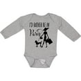 thumbnail image 3 of Inktastic I'd Rather Be in Paris- shopping and travel Girls Long Sleeve Baby Bodysuit, 3 of 5