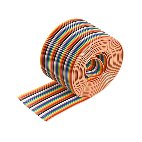 IDC Rainbow Wire Flat Ribbon Cable 34P 1.27mm Pitch 3meter/9.8ft Long
