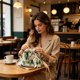 thumbnail image 4 of MTBLYS Bolso tote de ganchillo hecho a mano con flores | Bolso bandolera de punto de malla para mujer | Bolso de playa de verano estilo boho | Bolso pequeño tejido con borla, 4 of 9