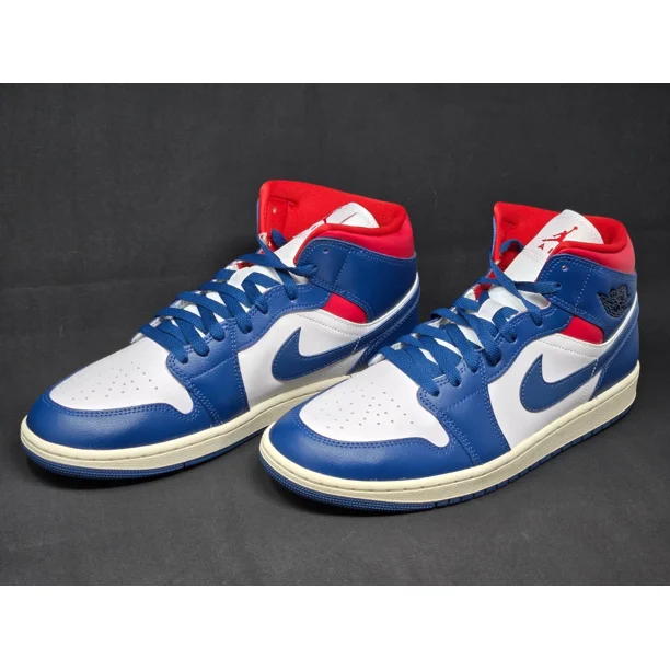N I-K-E A i r-Jor-dan 1 Mid Men's Multi Size Red White Blue Shoes BQ6472-146 NBY