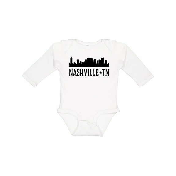 Inktastic Nashville Tennessee City Skyline Boys or Girls Long Sleeve Baby Bodysuit