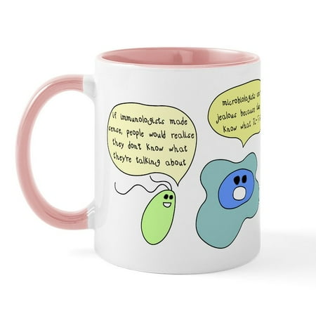 

CafePress - Microbiology Vs Immunology Mug - 11 oz Ceramic Mug - Novelty Coffee Tea Cup