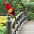 thumbnail image 4 of 3pcs Blue Artificial Parrot Bird Ornament home and garden Lawns Decor, 4 of 8