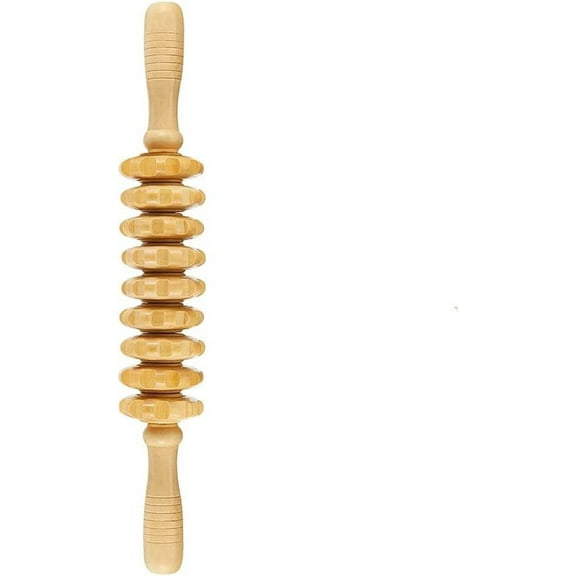 Massager Stick Roller, Trigger Point Massager Stick, Wood Body Therapy Massager Tool for Fascia, Cellulite, Muscle & Abdomen