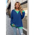 thumbnail image 3 of Camisetas de Larga para Mujer Azul Brillante XL, 3 of 7