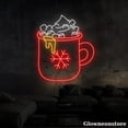 thumbnail image 4 of Glowneon Melty Cocoa Marshmallows Neon Sign, Hot Chocolate Cup LED Sign, Coffee Shop Wall Decor, 4 of 5