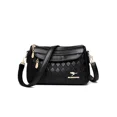 thumbnail image 2 of Bolsos de mano de piel de rombos de lujo, bolsos de mujer de alta calidad, bolsos de diseñador pequeños tipo mensajero para mujer, bolso principal de 2 capas, 2 of 5