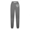 thumbnail image 2 of Joggers for Women UK Solid Colour Workout Sweatpants with Pockets Wide Leg Cargo Trousers Baggy Jogging Joggers High Waisted Tracksuit Bottoms Casual Lounge Active Pants, 2 of 4