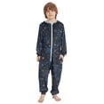 thumbnail image 2 of Soft Big Kids Onesie Pajamas Cozy Loose-Fit Jumpsuits for kids with Pockets for Christmas Lounge & Play Twinkling Stars and Constellations, 2 of 8