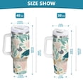 thumbnail image 3 of 30 oz Tumbler With Handle Stainless Steel Insulated Tumbler With Lid for Car Cup Holder Turtles and Sea Plants Pattern, 3 of 9
