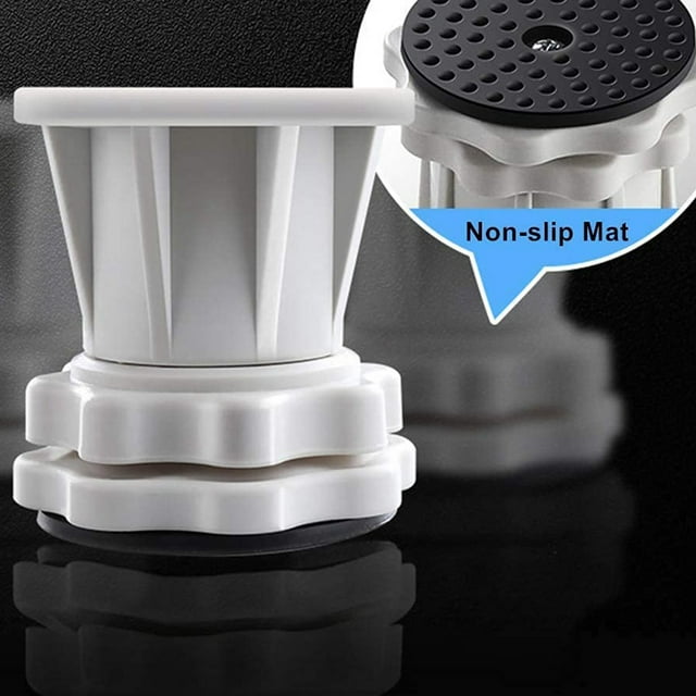 Support de Machine à Laver, Piédestal de Réfrigérateur pour Machine à Laver, Longueur Réglable, Charge 300Kg Anti-Vibration Anti-Bruit