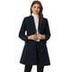 thumbnail image 1 of Abrigo largo elegante de invierno para mujer con cuello en V y un solo pecho Azul Oscuro XL, 1 of 6