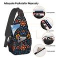 thumbnail image 3 of Lsque Mexican Flower Pattern Cross Chest Bag Diagonally – Premium Durable Front Chest Sling with Adjustable Padded Strap, High-Capacity Storage, 3 of 8
