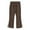 Coffee, variant on KAUOD Girls Cotton Flare Sweatpants Fleece Warm Lace Split Bell-Bottom Sweat Pants Teen Kids Elastic Waist Straight Trousers
