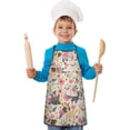thumbnail image 2 of Pug Dogs with Pioneer Flower Kids Aprons for Girls and Boys,Adjustable Neck Strap Toddler Aprons for Kids Cooking Baking, 2 of 7