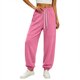 thumbnail image 1 of LLYWEY Pantalones Deportivos con Cordón para Mujer, Cintura Elástica y Stretch, Jogger, Sudaderas de Color Sólido, Pantalones Casuales Holgados con Bolsillos, XXL, 1 of 7