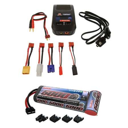Venom 8.4V 5000mAh 7-Cell NiMH Battery Flat Pack with Universal Plug System and Venom LiPo and NiMH AC Sport Balance Charger