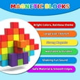 thumbnail image 5 of Pairez Toys Magnetic Building Blocks, 1.65 inch Large Magnetic Stacking Cubes for Toddlers, Sensory & Montessori Toys for Boys & Girls 1 2 3 Years Old 24 Pcs, 5 of 6