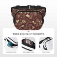 thumbnail image 5 of Bingfone Fanny Packs for Women Fashion Waist Packs Bag with Adjustable Strap Waterproof Everywhere Crossbody Belt Bag for Workout Running Travelling( Coffee and Flowers ), 5 of 9