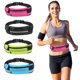 thumbnail image 5 of Riñonera negra de 1 paquete para hombre y mujer, resistente al agua, con banda elástica ajustable y conector para auriculares, adecuada para hacer ejercicio, trotar, caminar, etc., 5 of 5