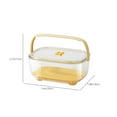 thumbnail image 3 of Recipiente hermético para almacenar alimentos, caja bento a prueba de fugas, recipiente de plástico amarillo de 29 x 18 x 12 cm con sello de silicona, antiadherente y apto para lavavajillas, 3 of 9