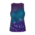 thumbnail image 5 of Easygdp Purple and Green Glitter Men's Tank Top, Sleeveless Muscle T Shirts, Breathable, Quick-Dry, Loose for Gym, Running, Fitness - 4X-Large, 5 of 9