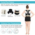 thumbnail image 3 of Walfront Posture Corrector Back Support Belt Unisex Compression, Black, 3 of 9