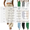 thumbnail image 4 of Women's Soft Drawstring Wide Leg Pants, Casual Solid Color Pull On Trousers, Harem Joggers with Functional Pockets, Summer Lightweight Breathable for Work Vacation | TruBelle,Orange S, 4 of 9