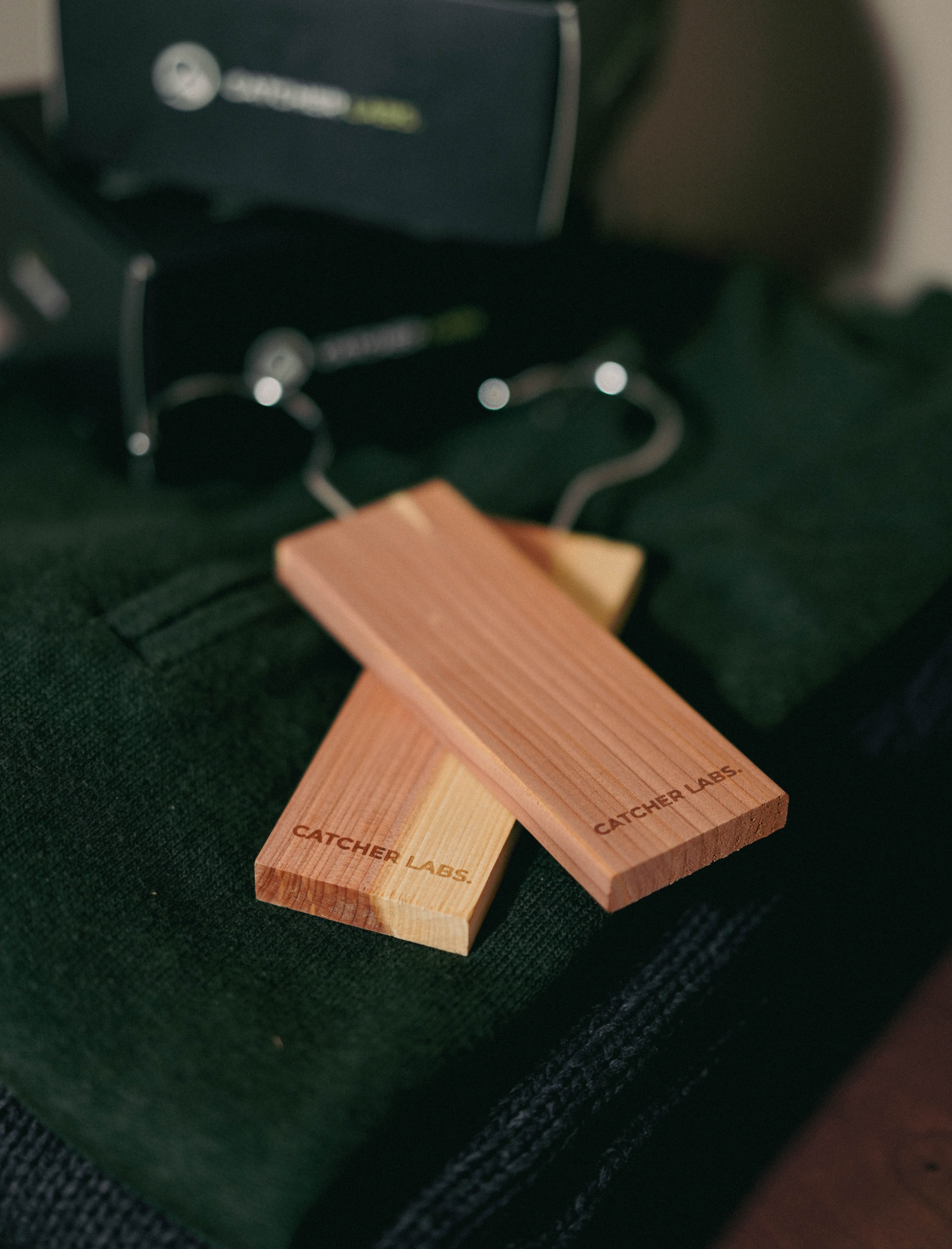 Catcher Labs Cedar Planks for Moth Repellent | Cedar Blocks for Clothes Storage | Better Than Moth Balls for Closet | Cedar Hangers Clothes Moths (10-Pack)