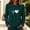 Army Green, variant on Women’s Relaxed Fit Crew Neck Minimalist Heartbeat Line Top