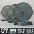 thumbnail image 3 of Synergee Bumper Plates – Durable Olympic Weight Plates, Low-Bounce Rubber for Strength Training, Powerlifting, and Functional Workouts., 3 of 6