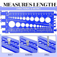 thumbnail image 3 of 2Pc Nut Bolt Thread Gauge Checker Bolt Size and Thread Gauge Bolt Nut Thread Measure Gauge Bolt and Nut Identifier,2 x Thread Gauge Checker,Blue, 3 of 8