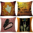 thumbnail image 5 of Yidarton Halloween Printing Pattern Pillowcase Car Sofa Cushion Cover Pumpkin Ghost Horror Series Linen Pillow Case, 5 of 7