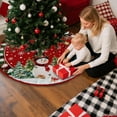 thumbnail image 2 of 36 Inch Christmas Tree Skirt, Snowman Trees Mat for Merry Christmas Halloween Indoor Home Holiday Party Decorations, 2 of 6