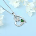 thumbnail image 4 of FJ Butterfly Necklace for Women 925 Sterling Silver Heart Emerald Pendant May Birthstone Jewelry Gifts for Wife Girlfriend Mom Daughter, 4 of 8