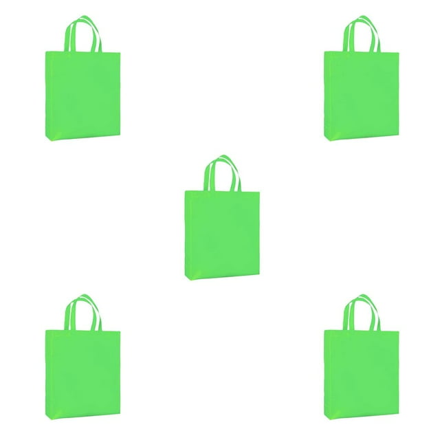 Decodeary Sacs de Magasinage Réutilisables Sac Fourre-Tout Vert Épicerie Écologique Non Tissé Sac Pliable Vert Ensemble de 5