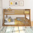 thumbnail image 2 of Twin Over Twin Low Bunk With Two Guard Rails, Pecan, 2 of 10