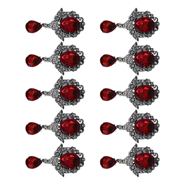 Guardurnaity 10 Unids Mujeres Flor Pin Breastpin Decoración Moda Broches Joyería Femenina para Citas Fiesta Presente Joyas Adornos Ropa, zapatos y accesorios Miscelánea Rojo Guardurnaity AP016485-07