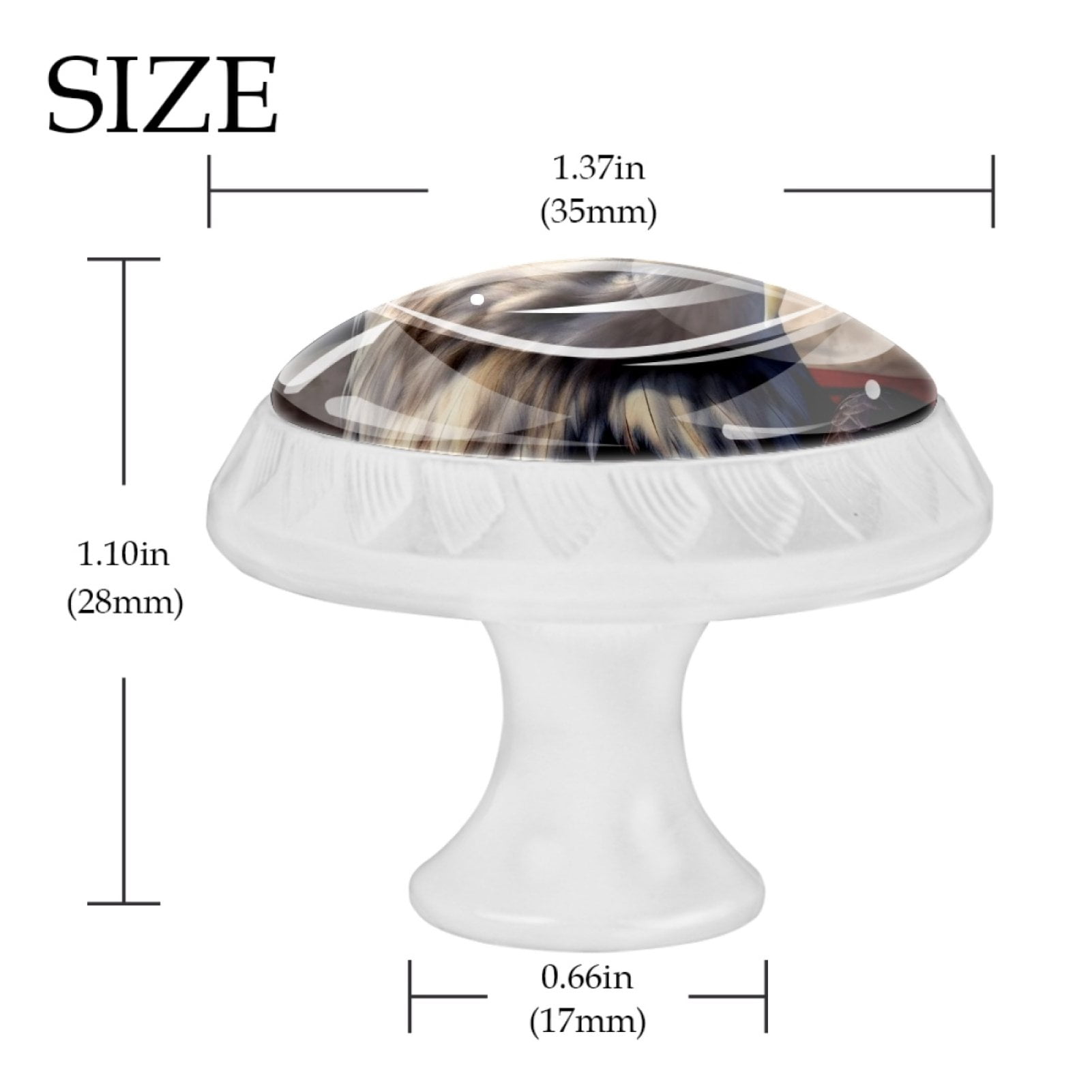 4 Pcs Eagle and American Flag Knobs for Kitchen Cabinet Cupboard Dresser Bookcase Drawer Pulls Handles Round Home Decor