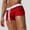 Red, variant on Men's Swim Trunks Solid Color Shaping Boxer Trunk Quick Dry Tether Fitness Wading Stretch Athletic Swim Trunks Classic Lace-Up Swim Shorts