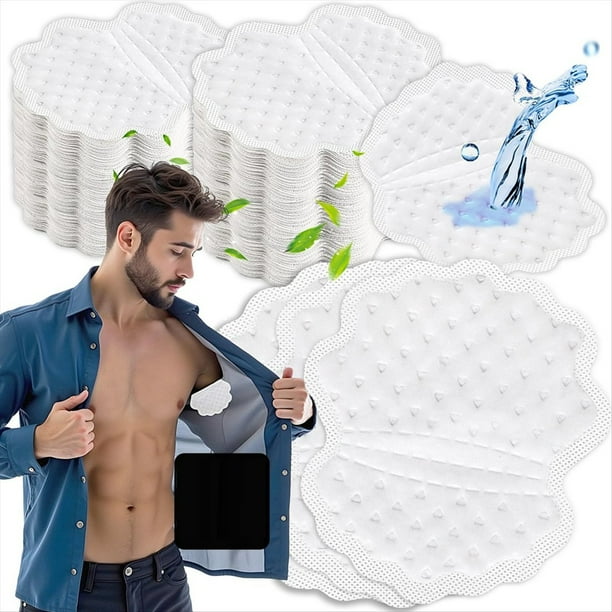 Almohadillas para el Sudor Axilar, 180 Unidades, Almohadillas Grandes para el Sudor Axilar Masculino con Hiperhidrosis, Almohadillas Desechables para el Sudor Debajo las Axilas.