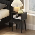 thumbnail image 4 of Juego de mesitas de noche LAATOOREE con puerta estriada y patas de madera maciza, 4 of 6