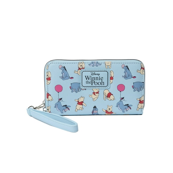 Women's Winnie The Pooh and Eeyore Wallet Wristlet All-Over Print Zip Around