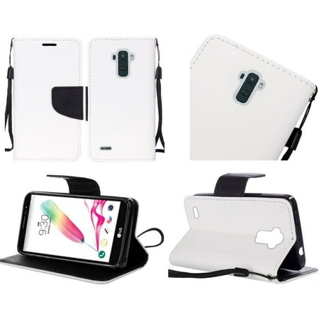 For LG Spree Optimus Zone 3 VS425 K4 Flip Wallet Credit Card -